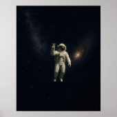 Astronaut Floating in Space Poster (Voorkant)