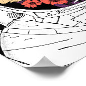 Astronaut Floral space art Poster (Hoek)