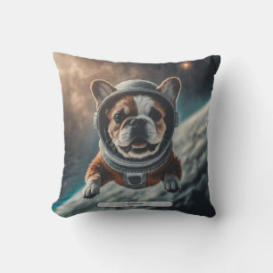 Astronaut Franse Bulldog Ruimtekinderkamer  Kussen