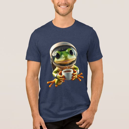 Astronaut Frog Tri-Blend Shirt (Voorkant)
