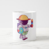 Astronaut , Funny Planets Extra Grote Beker (Voorkant)