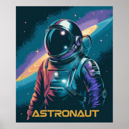 Astronaut Futuristisch Poster