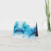 Astronaut Galaxy Carte de voeux d'anniversaire pli (Dos)