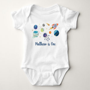 Astronaut Galaxy Outer Space Birthday Romper