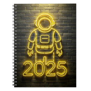 Astronaut geel neon 2025 notitieboek