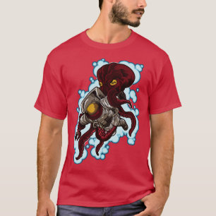 Astronaut gevechten Octopus Onderwater Galaxy T-shirt