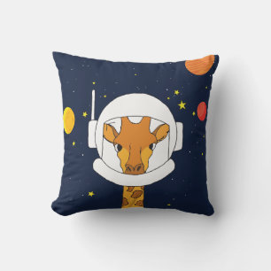 Astronaut Giraffe met Space Helmet Clipart Kussen