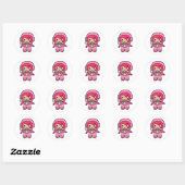 Astronaut Girl Ronde Sticker (Vel)