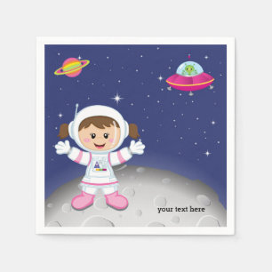 Astronaut girl servetten