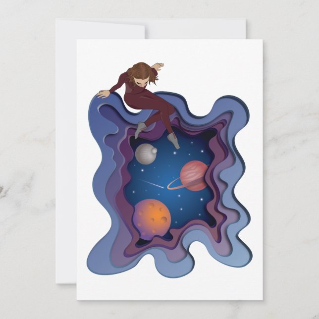 Astronaut Girl Space Gazing (Voorkant)