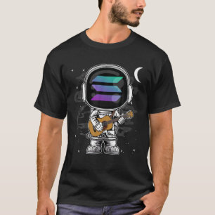 Astronaut Guitar Solana SOL Coin to the Moon Crypt T-shirt