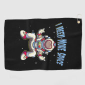 Astronaut heeft meer ruimte nodig golfhanddoek (Horizontaal)