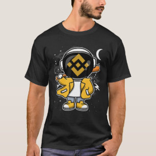 Astronaut Hiphop Binance BNB Coin to the Moon Cryp T-shirt