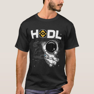 Astronaut HODL Binance BNB Coin to the Moon Crypto T-shirt