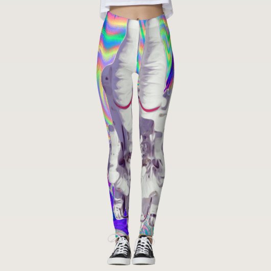 Astronaut Holographic Iridescent Space Leggings (Voorkant)