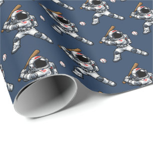 Astronaut Honkbal Cadeaupapier