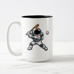 Astronaut Honkbal Tweekleurige Koffiemok