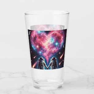 Astronaut houdt van Galaxy Glass Cup Glas