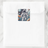 Astronaut Houston, we zijn jarig! Vierkante Sticker (Tas)