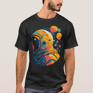 Astronaut in de kosmos t-shirt