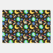 Astronaut in de ruimte inpakpapier vel (Voorkant 2)