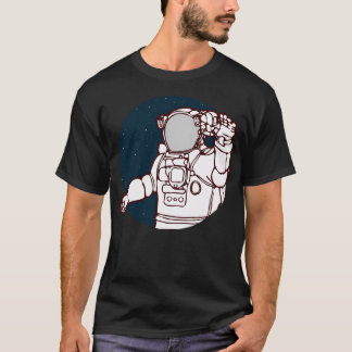Astronaut in de ruimte t-shirt