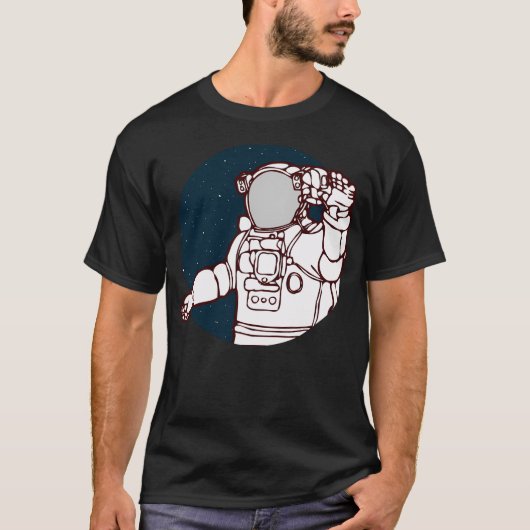 Astronaut in de ruimte t-shirt (Voorkant)