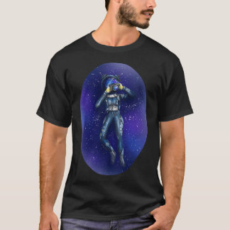 Astronaut in de ruimte t-shirt