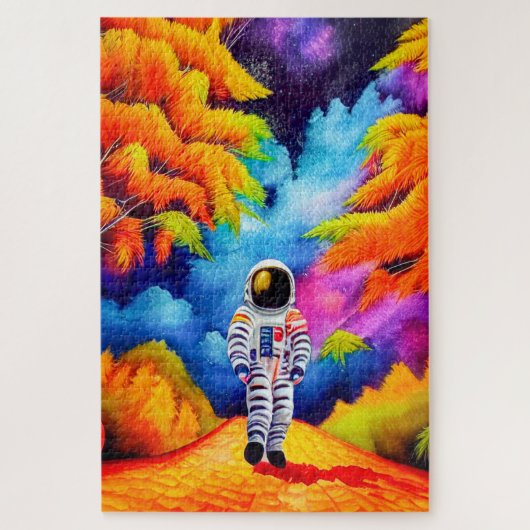 Astronaut in Herfst puzzel (Verticaal)