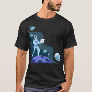 Astronaut in het Space T Shirt ontwerp
