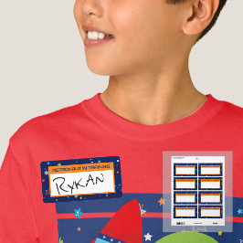 Astronaut in opleiding Naam Tag Stickers