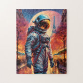 astronaut in Parijs Legpuzzel (Verticaal)