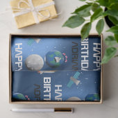Astronaut in Space Galaxy Theme Birthday Name Tissuepapier (Geschenk)