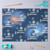 Astronaut in Space Galaxy Theme Birthday Name Tissuepapier (Craft)
