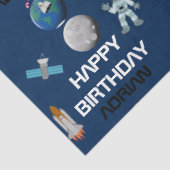 Astronaut in Space Galaxy Theme Birthday Name Tissuepapier (Detail)
