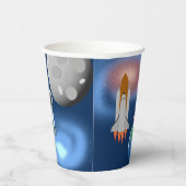Astronaut in Space Galaxy Theme Birthday Party Papieren Bekers (Rechts)