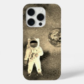 Astronaut in Space Planet Earth Sepia Case-Mate iPhone Case (Achterkant)