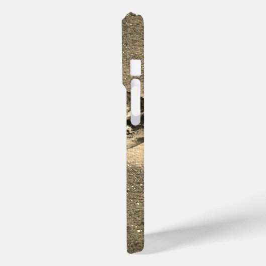 Astronaut in Space Planet Earth Sepia Case-Mate iPhone Case (Achterkant / Links)