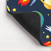 Astronaut in Space Planets and Rockets Pattern Muismat (Hoek)