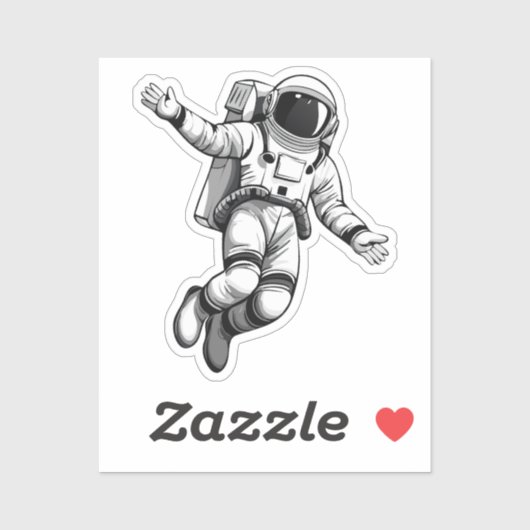 Astronaut in space sticker (Vel)