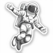 Astronaut in space sticker (Voorkant)