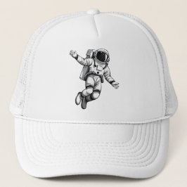 Astronaut in space trucker pet