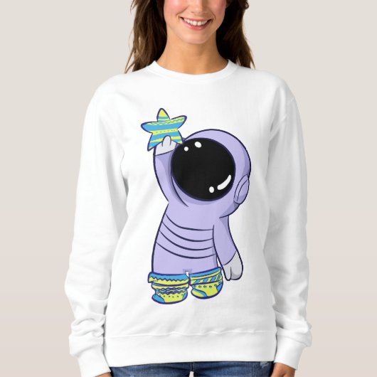 Astronaut in verschillende sokken sweatshirt (Voorkant)
