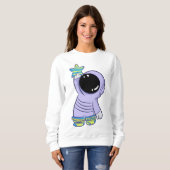Astronaut in verschillende sokken sweatshirt (Voorkant volledig)