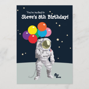Astronaut Invitation de fête d'anniversaire