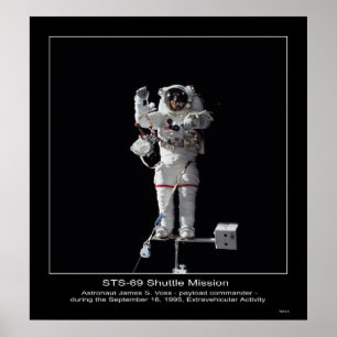 Astronaut James S. Voss Buitenspatie Walk Poster