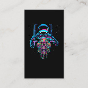 Astronaut Jelly Fishes Colorful Cosmonaut Visitekaartje