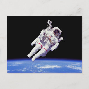 Astronaut Jetpack Ruimtewandeling Aarde Omloopbaan Briefkaart