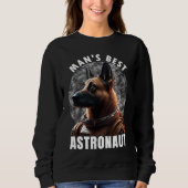 Astronaut K 9 Malinois Space Suit Man's best Astro Trui (Voorkant)