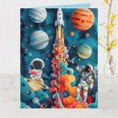 Astronaut Kaart (Gele Bloem)